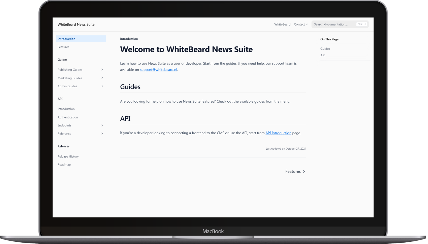 News Suite Documentation screenshot